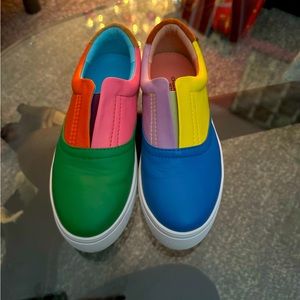 Charlotte Stone platform sneakers multicolored leather size 8